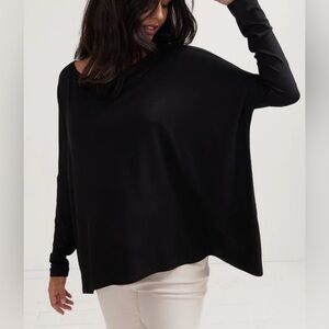 Hatch - The Perfect Longsleeve Tee, Black, Maternity Size 2